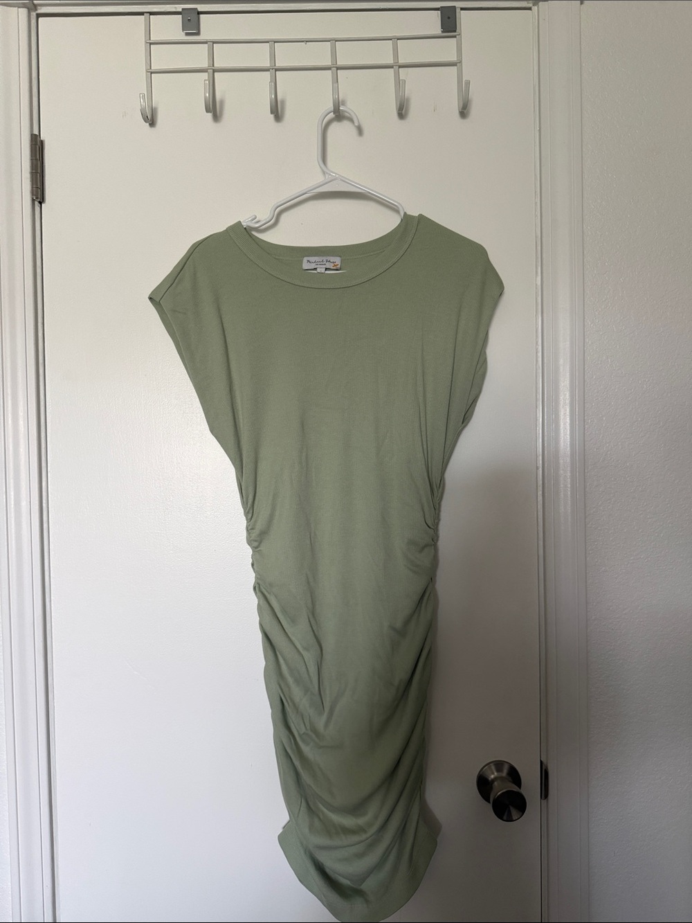 Michael Stars Olive Sage Ruched Dress